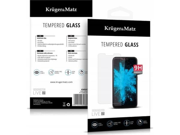 Kruger&Matz Härdat glas Kruger Matz 9H för LIVE 7S