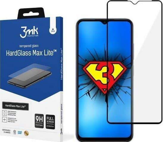 3MK HardGlass Max Lite Xiaomi Redmi Note 11R sorterat härdat glas