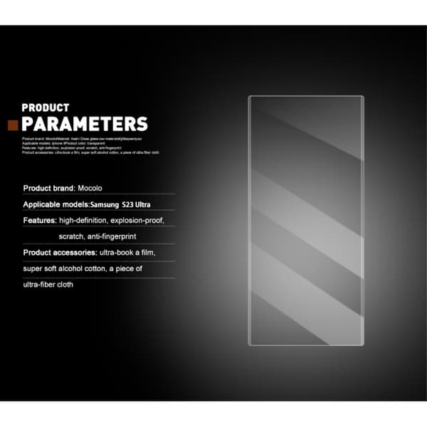 Mocolo Tempered Glass Samsung Galaxy S23 Ultra UV Clear