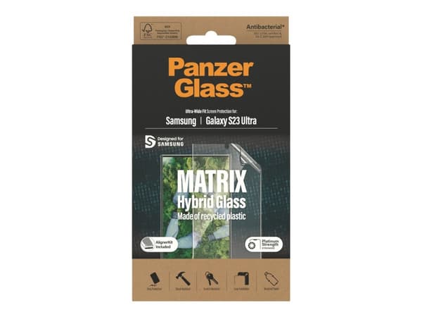 PanzerGlass™ | Matrix Hybrid Glass - Matkapuhelimen näytönsuoja - Ultra-Wide Fit | Samsung Galaxy S23 Ultra