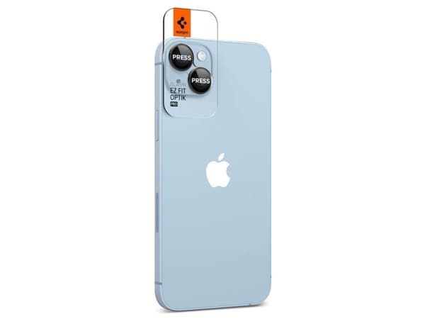 Spigen EZ Fit Optik Pro, Linsskydd, Svart, Transparent, Härdat glas, Apple, iPhone 14 (6.1-inch) 2022 iPhone 14 Plus (6.7-inch) 2022, Låda