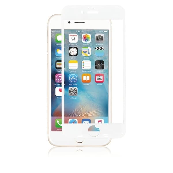 Panzer iPhone 6S/6 Plus, buet silikatglass, hvit