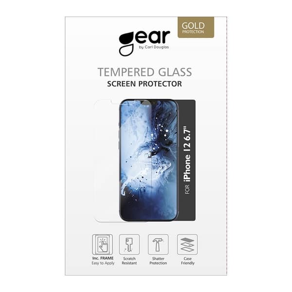 Gear Hærdet Glas 2.5D Full Cover Klar iPhone 12 Pro Max Incl. Monteringsramme