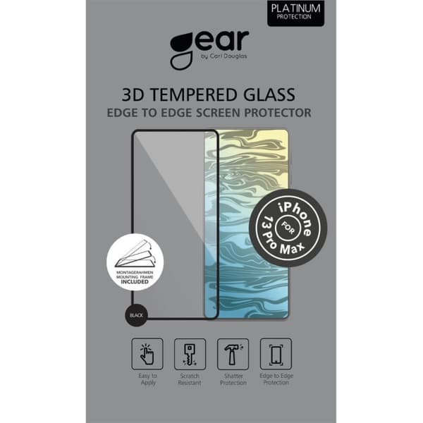 Gear Herdet Glass 3D Full Cover Svart iPhone 13 Pro Max / 14 Plus