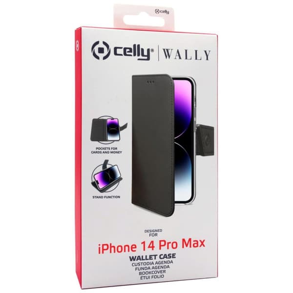 Celly Lommebokveske til iPhone 14 Pro Max Svart
