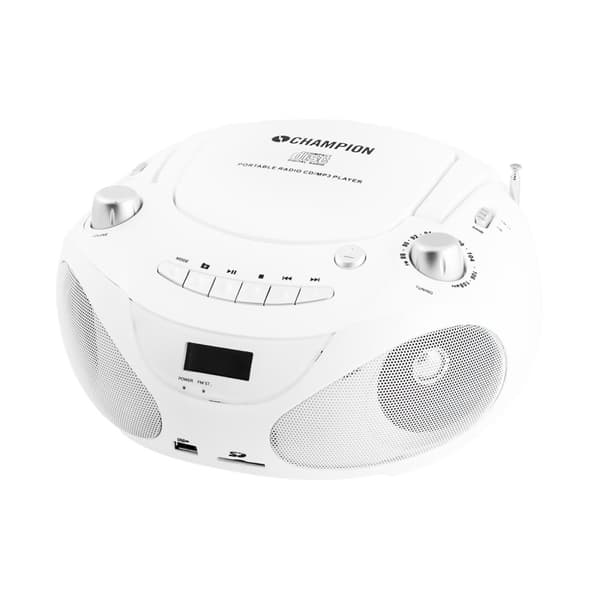 Champion Boombox CD/Radio/MP3/USB Hvit