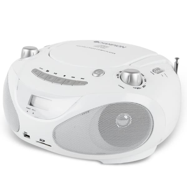 Champion Boombox CD/Radio/MP3/USB Hvit