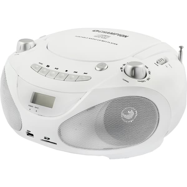 Champion Boombox CD/Radio/MP3/USB Hvit