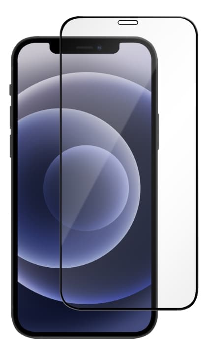 Essentials iPhone 12 mini, Tempererat glas, Svart
