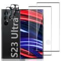 Miniatyrbild 1 av 11: 2-PACK Galaxy S23 Ultra 1 Set 3D Skärmskydd + 3D Kameralinsskydd