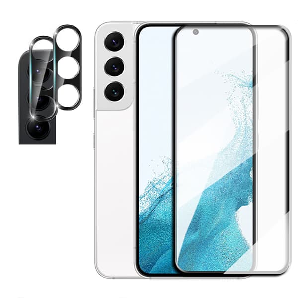 Galaxy S23 2.5D Skärmskydd och Kameralinsskydd (2-pack)