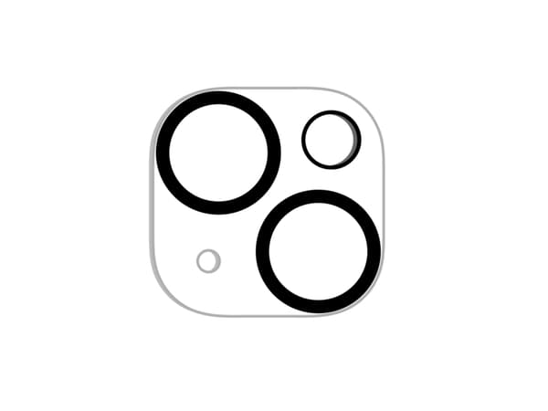 Screenor Vizor+ - Linsskydd för mobiltelefon - glas - för Apple iPhone 14, 14 Plus