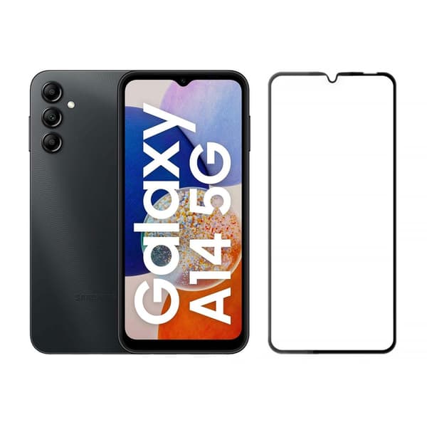 Skärmskydd Samsung Galaxy A14 (4G/5G) - 3D Härdat Glas - Svart