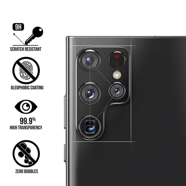 Samsung Galaxy S23 Ultra 2.5D Kameralinsskydd HD 0,2mm