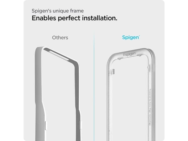 Spigen Glas.tR AlignMaster, Apple, iPhone 13 Pro / iPhone 13, Sort, Gjennomsiktig, 1 stykker