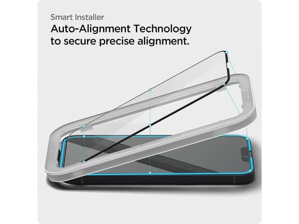 Spigen Glas.tR AlignMaster, Apple, iPhone 13 Pro / iPhone 13, Sort, Gjennomsiktig, 1 stykker