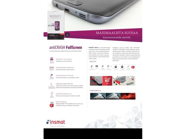 Insmat AntiCrash - Skjermbeskyttelse for mobiltelefon - film - gjennomsiktig - for Nokia XR21