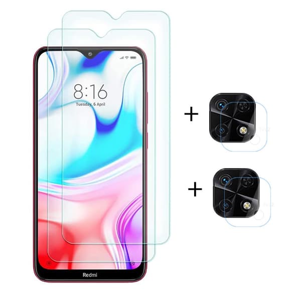 2-PACK Xiaomi Redmi 10C Skärmskydd Kameralinsskydd 0,3mm