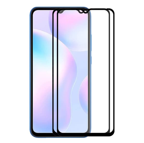 Heltäckande Härdat Glas 2.5D Skärmskydd Redmi 9C NFC (2-pack)