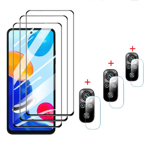 Redmi Note 10 Pro Sk�rmskydd och Kameralinsskydd (3-pack)