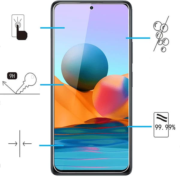 3-PACK Redmi Note 10 Pro Sk�rmskydd Kameralinsskydd 0,3mm