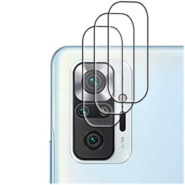 3-PACK Redmi Note 10 Pro Sk�rmskydd Kameralinsskydd 0,3mm