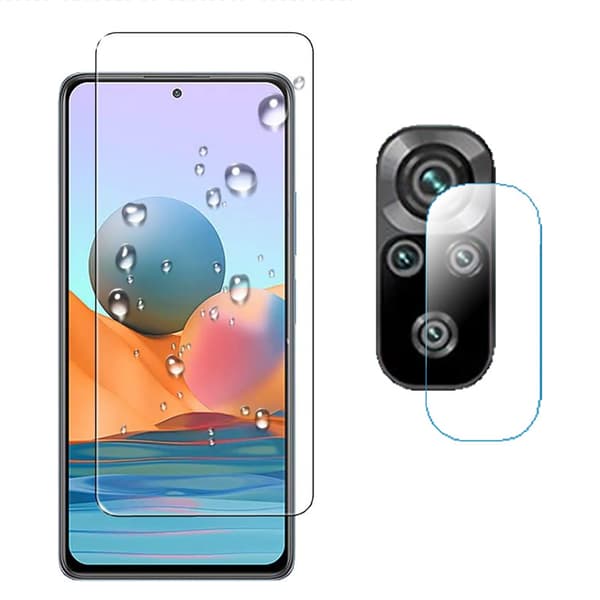 2-PACK Redmi Note 10 Pro Sk�rmskydd Kameralinsskydd 0,3mm