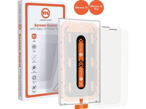 MOBILE ORIGIN Screen Guard iPhone 12 Pro / 12 (2 pack)