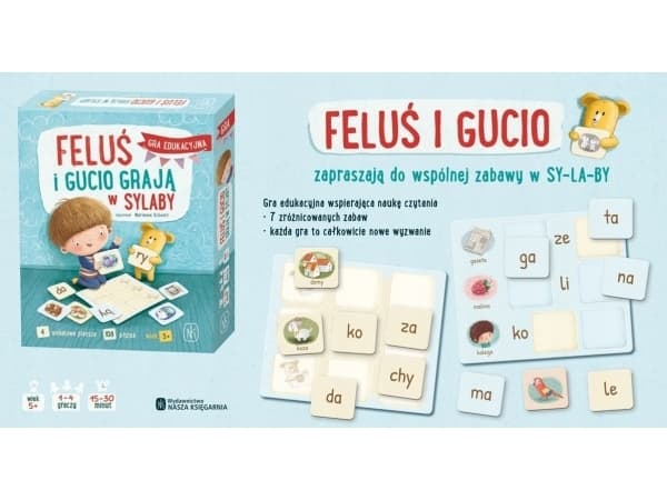 Pussel Nasza Ksiegarnia Spelet felus och gucio spelar stavelser