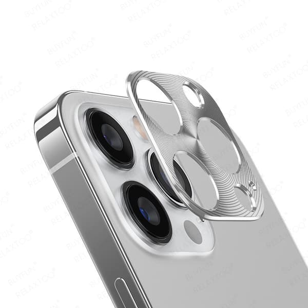 iPhone 12 Pro Aluminiumlegeringsram (Kameralinsskydd) Silver