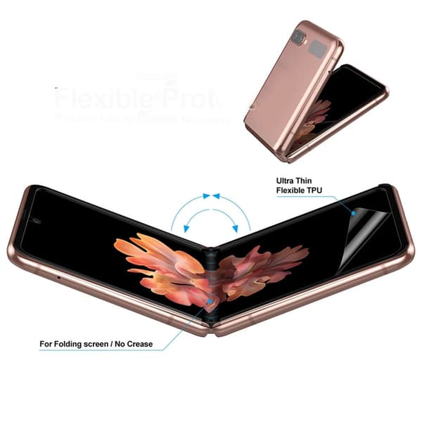 2-PACK Galaxy Z Flip - Skärmskydd 3 in 1 Hydrogel (Fram + Bak)