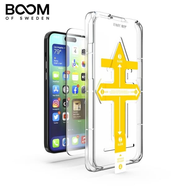 BOOM iPhone 14 Plus Härdat Glas Skärmskydd - 2 Pack
