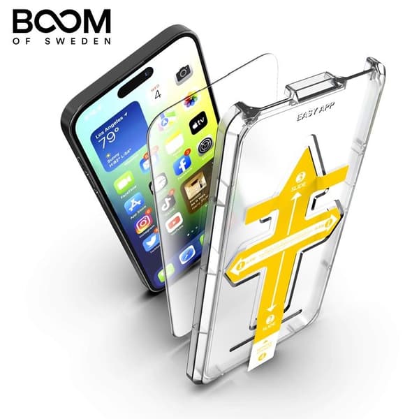 BOOM iPhone 14 Plus Härdat Glas Skärmskydd - 2 Pack