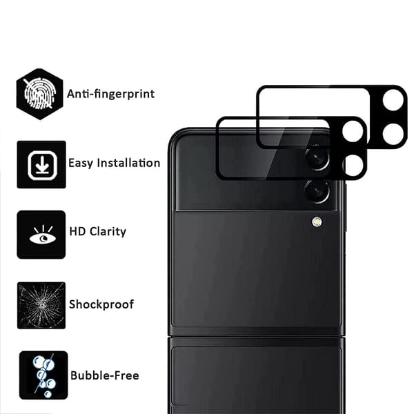 3-PACK Kameralinsskydd 2.5D HD för Samsung Galaxy Z Flip 4