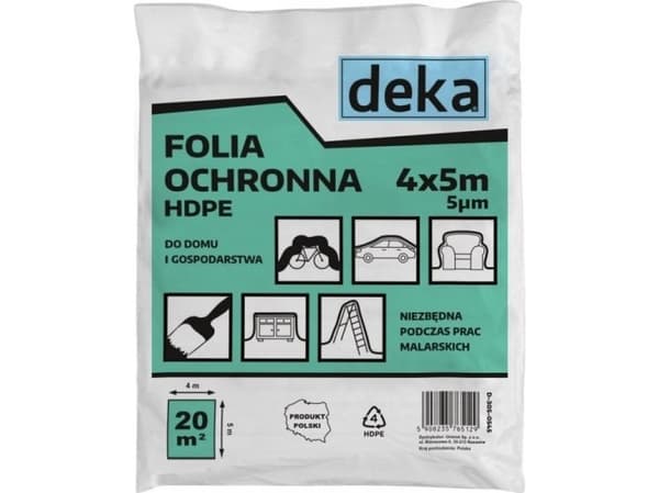 Deka målarfilm HDPE PROTECTIVE FOLIA 4X5 MG 0,005