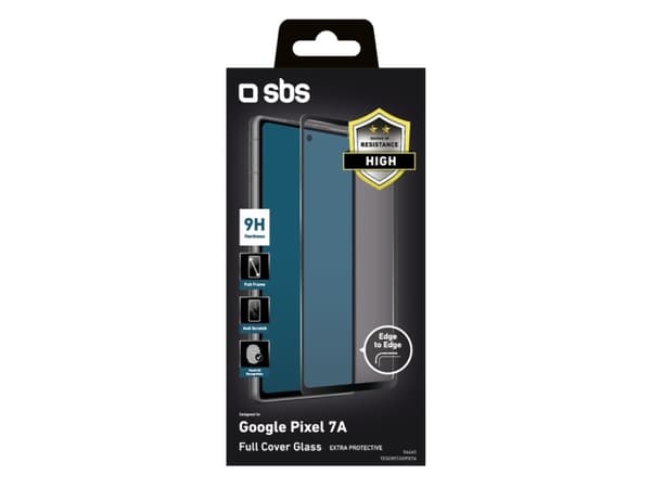 SBS TESCRFCGOPX7A, Google, Pixel 7A, Støtbestandig, Ripebestandig, Sort, Gjennomsiktig, 1 stykker