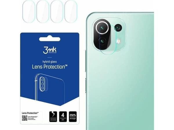 3MK hybridglass for kameralinse 3MK objektivbeskyttelse Xiaomi Mi 11 Lite 5G [4 PAKKE]