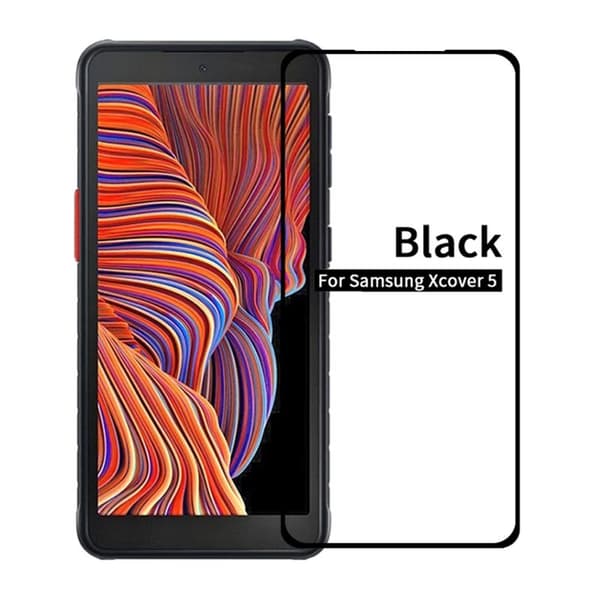 Skärmskydd Samsung Galaxy X Cover 5 3D Härdat Glas Svart (miljö)