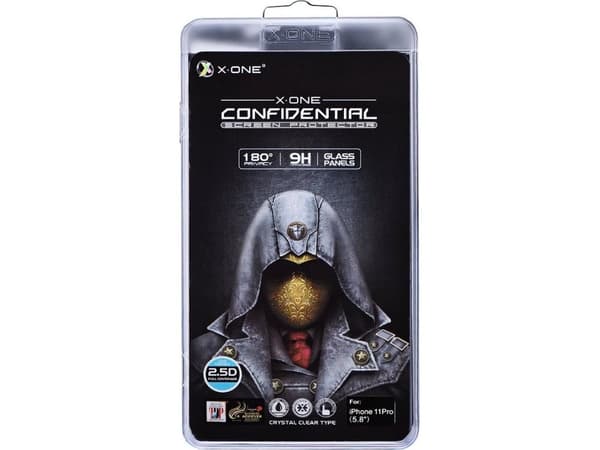 Partner Tele.com Szkło hartowane X-ONE Full Cover Extra Strong Privacy - do iPhone 11 Pro Max (full glue) czarny