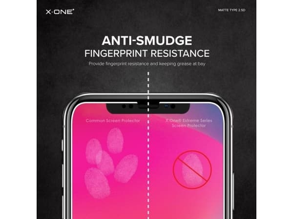 Partner Tele.com Herdet glass X-ONE Full Cover Extra Strong Matte - for iPhone 11 Pro Max (hellim) svart
