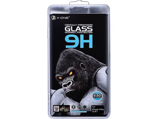 Partner Tele.com Herdet glass X-ONE Full Cover Extra Strong Matte - for iPhone 11 Pro Max (hellim) svart