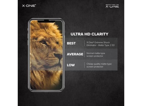 Partner Tele.com Herdet glass X-ONE Full Cover Extra Strong Matte - for iPhone 12 Pro Max 6.7 (hellim) svart