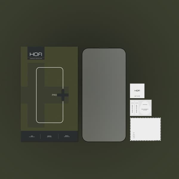Hofi iPhone 15 Pro Max Härdat Glas Skärmskydd - Svart