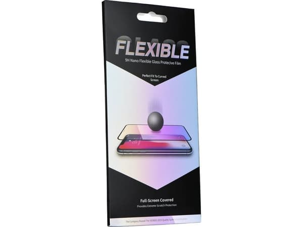 Kumppani Tele.com Joustava nanolasi 5D Full Glue karkaistu lasi - iPhone Xr/11 6.1:lle musta