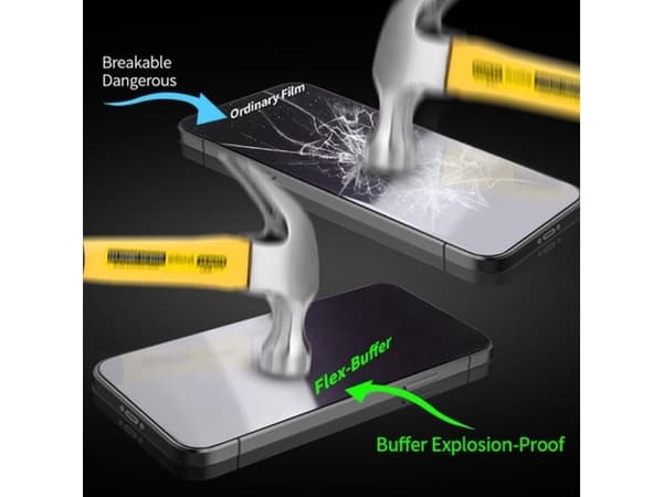 Bestsuit Flex-Buffer 5D-hybridilasi, jossa on antimikrobinen pinnoite Biomaster iPhone Xs Max/11 Pro max musta