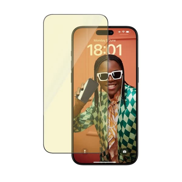 PanzerGlass™ | Ultra-Wide Fit - Skjermbeskyttelse for mobiltelefon - EyeCare Protection | Apple iPhone 15 Pro Max