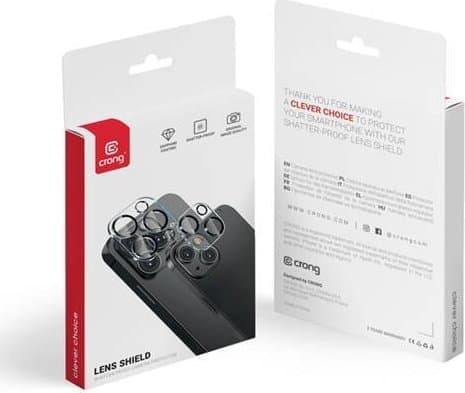 Crong Lens Shield - kameran ja objektiivin suojalasi iPhone 15 / iPhone 15 Plus -puhelimelle