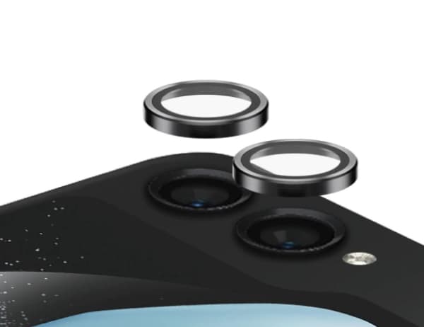 PanzerGlass Samsung Galaxy Hoops for new Z Flip4 2023 Black, Samsung, Galaxy Z Flip5, Asennus kuivana, Naarmuuntumisenkestävä, Iskunkestävä, Musta, L