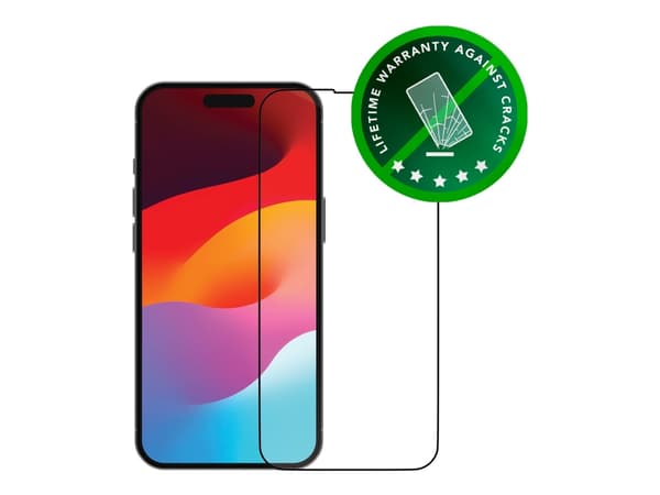 dbramante1928 Eco-shield - Skärmskydd för mobiltelefon - ramfärg svart - för Apple iPhone 15 Plus
