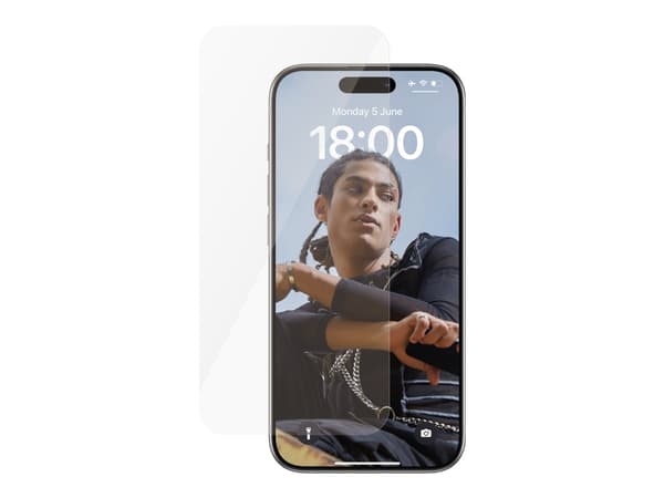 SAFE. by PanzerGlass - Skjermbeskyttelse for mobiltelefon - ultrabred passform - glass - for Apple iPhone 15 Pro